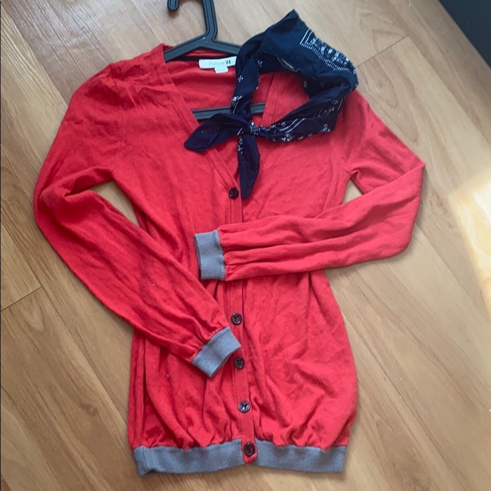 Contrast color Cardigan - Picture 4 of 7